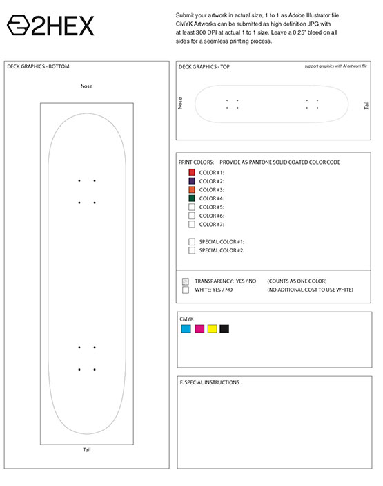 free skateboard deck design template